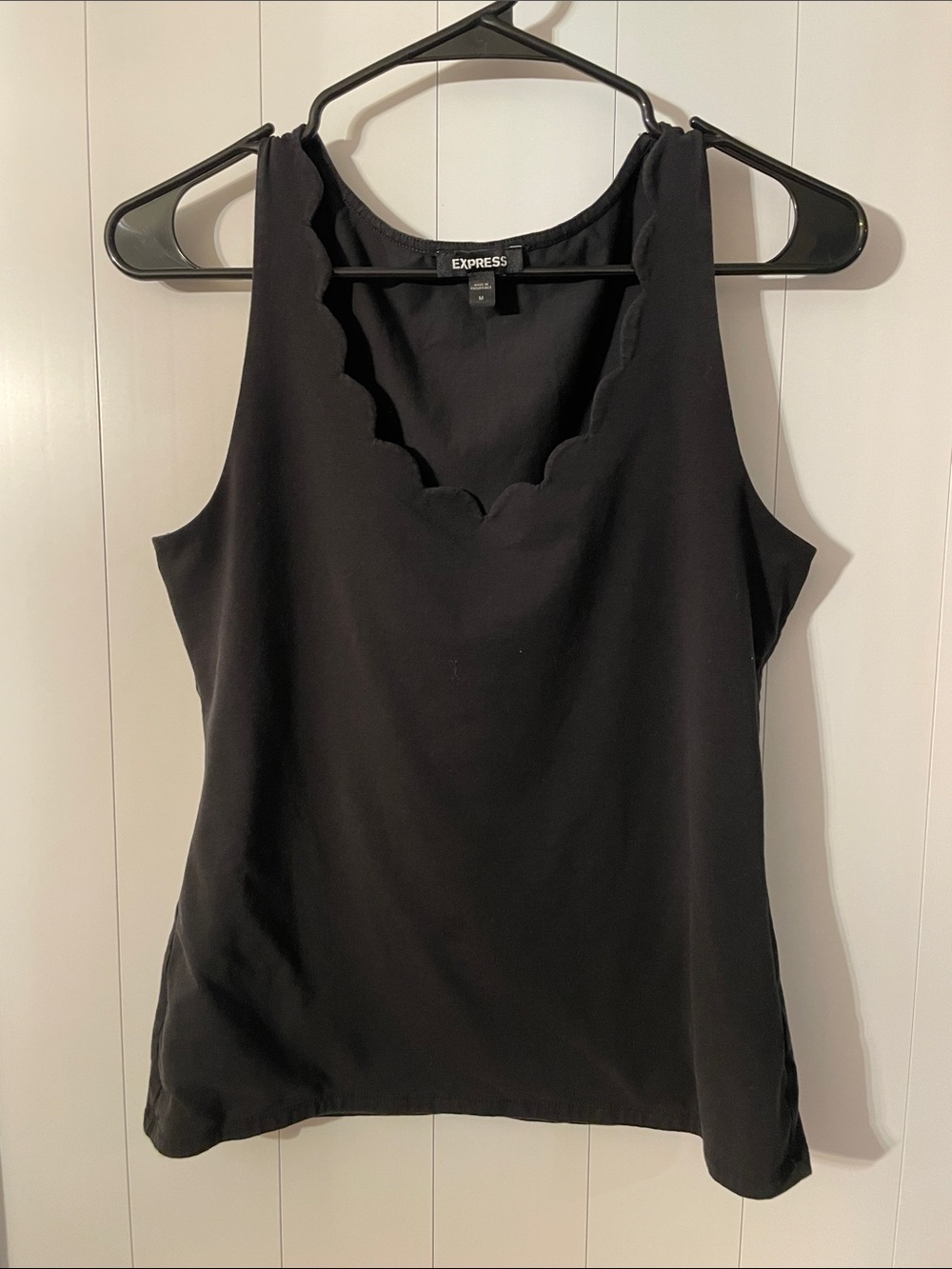Express Black Scalloped Neck Camisole